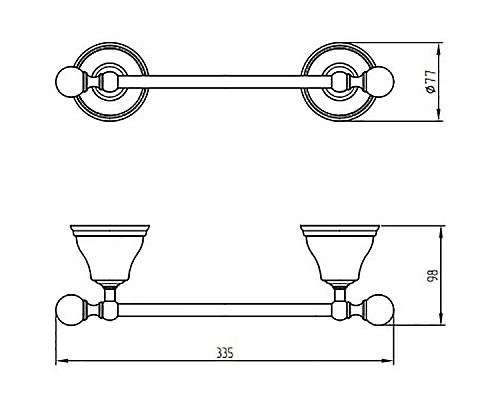 Полотенцедержатель Migliore Provance 17671 Хром