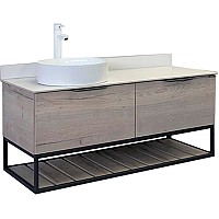 Тумба с раковиной Comforty Порто 120-1 00-00008905 подвесная Дуб дымчатый