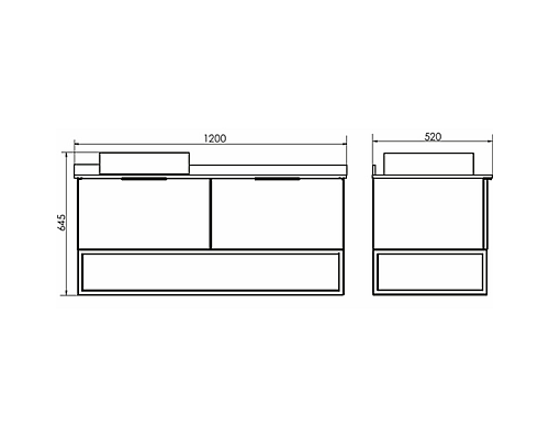 Тумба с раковиной Comforty Порто 120-1 00-00008905 подвесная Дуб дымчатый