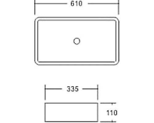 Раковина-чаша SantiLine 61 SL-1073MB Черная матовая