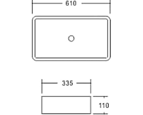 Раковина-чаша SantiLine 61 SL-1073MB Черная матовая