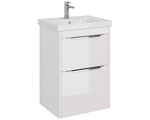 Тумба под раковину Dreja Prime 60 99.9300 подвесная Белый глянец