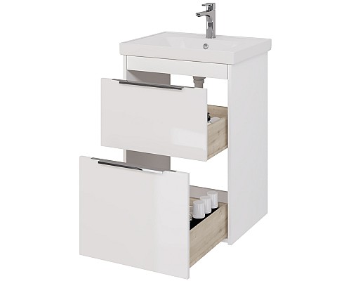 Тумба под раковину Dreja Prime 60 99.9300 подвесная Белый глянец