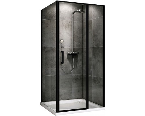 Душевой уголок Abber Sonnenstrand 110x90 профиль Черный стекло прозрачное