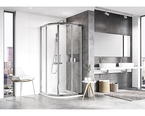 Полукруглая душевая кабина Ravak Blix X3B270C00Z1C 90x500 блестящий прозрачный