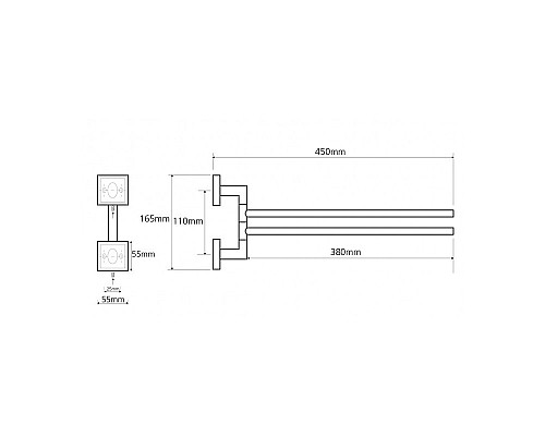 Двойной держатель полотенцa Bemeta 132204102