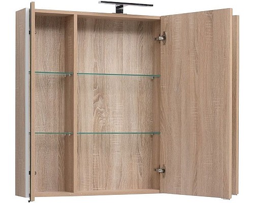 Зеркало-шкаф Aquanet Августа 100 дуб сонома