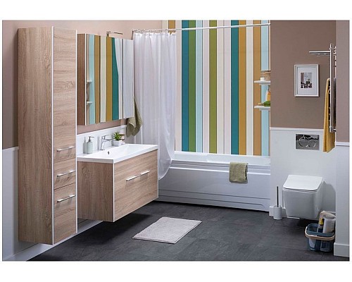 Зеркало-шкаф Aquanet Августа 100 дуб сонома