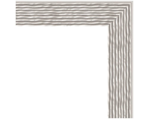 Зеркало Evoform Definite 131х71 BY 3294 в багетной раме - Волна алюминий 46 мм