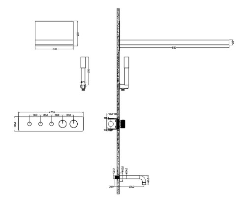 Душевая система Boheme Fusion 131-2-CR с термостатом Хром