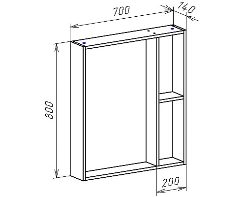 Зеркало Bellezza Рона 70 4614111030502 Натуральный дуб