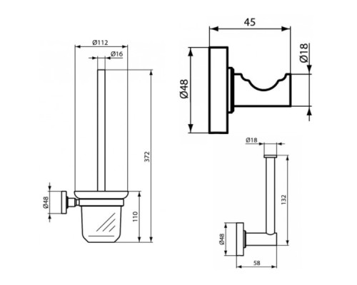 Набор аксессуаров для ванной Ideal Standard IOM A9246XG Черный шелк