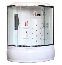 Душевой бокс Royal Bath ALP 150x100 с гидромассажем задние стенки Белые