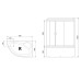 Душевой бокс Royal Bath ALP 150x100 с гидромассажем задние стенки Белые