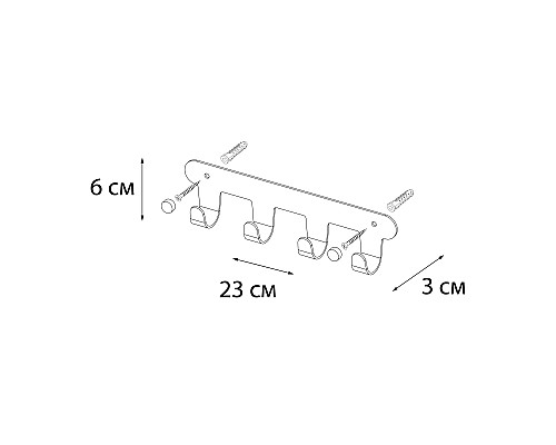 Вешалка для полотенец Fixsen Practica FX-805-4 Хром
