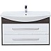 Тумба под раковину Aquanet Остин 105 201731 подвесная Белый глянец Дуб кантербери