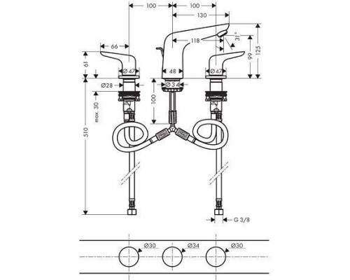 Смеситель для раковины Hansgrohe Novus 71140000