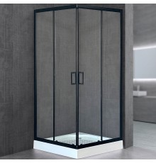Душевой уголок Royal Bath HP 80х80 профиль Черный стекло прозрачное