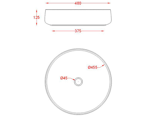 Раковина-чаша Artceram Cognac 48 COL002 40 00 Tortora