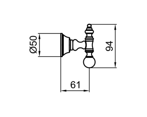 Крючок одинарный Webert Karenina KA500401010
