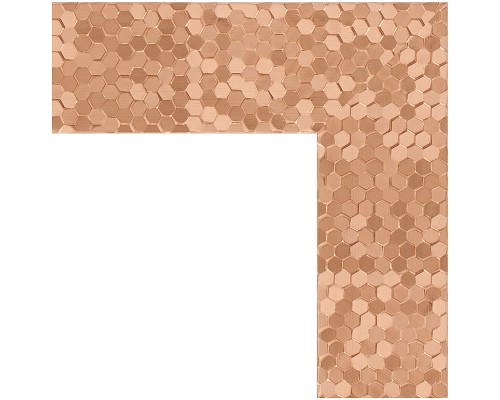 Зеркало Evoform Definite 76х56 BY 3050 в багетной раме - Соты медь 70 мм