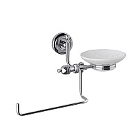 Полотенцедержатель поворотный с мыльницей Caprigo Royal 6618 c/c хром