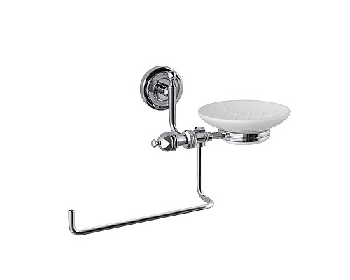 Полотенцедержатель поворотный с мыльницей Caprigo Royal 6618 c/c хром