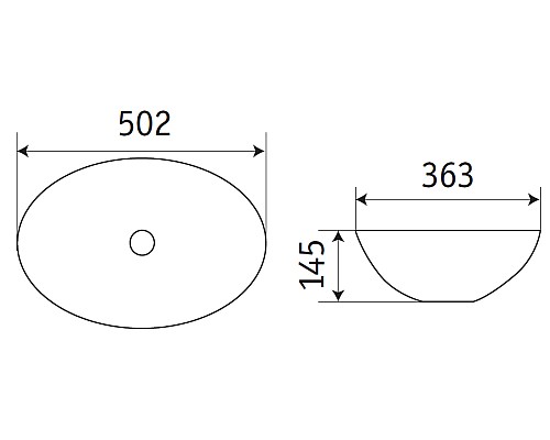 Раковина-чаша CeramaLux 50 78590MC Капучино матовый