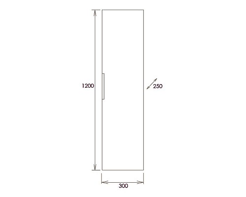 Шкаф пенал Onika Девис 30.10 У 403071 подвесной Бетон чикаго