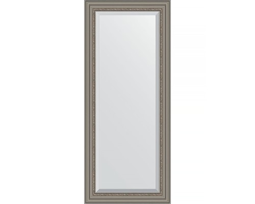 Зеркало Evoform Exclusive 156х66 BY 1287 с фацетом в багетной раме - Римское серебро 88 мм
