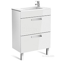 Тумба под раковину Roca Debba 60 ZRU9302708 2 ящика, белый глянец 