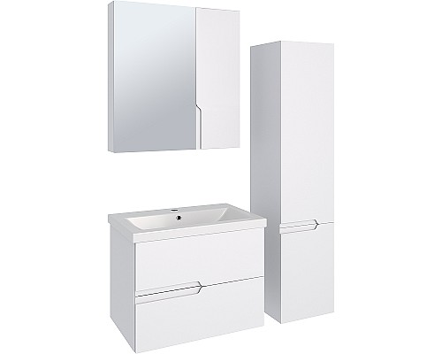 Шкаф пенал Runo Стокгольм 35 R 00-00001125 подвесной Белый