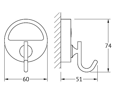Крючок (хром) FBS LUX 001
