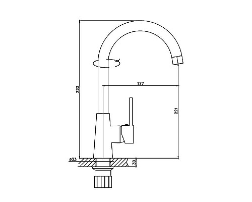 Смеситель для кухни Haiba HB70074 Хром