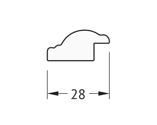 Зеркало Evoform Definite 128х68 BY 0743 в багетной раме - Витое золото 28 мм