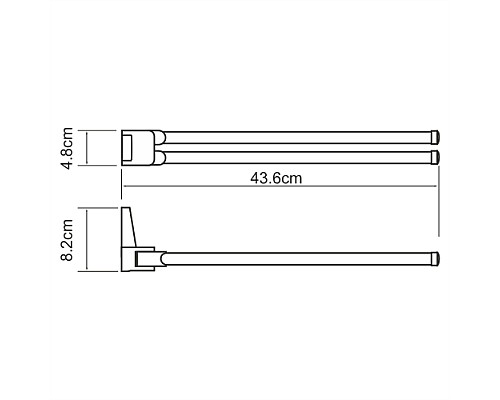 Полотенцедержатель WasserKRAFT Lopau K-6031 поворотный Хром