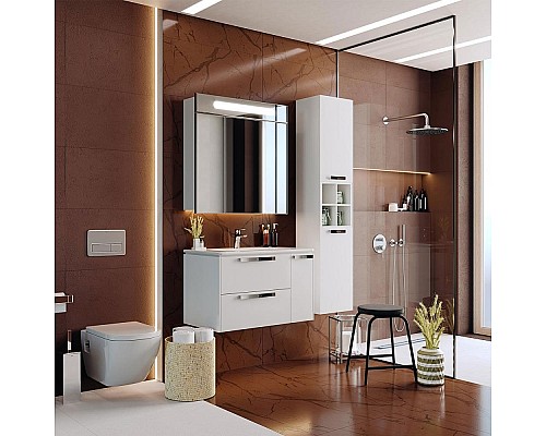 Шкаф пенал Roca Lago 35 857297806 подвесной Белый глянец