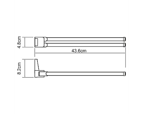 Полотенцедержатель WasserKRAFT Lopau K-6031 поворотный Хром
