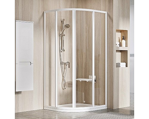 Душевой уголок Ravak Supernova SKCP4-90 90x90 3117O102Z1 профиль Белый стекло Transparent