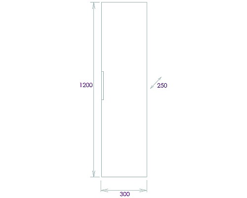 Шкаф пенал Onika Легран 30.10 403068 подвесной Дуб галифакс