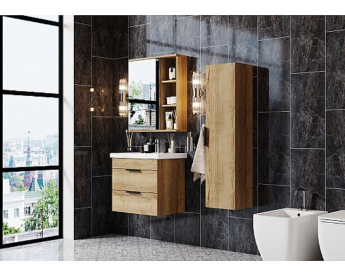 Шкаф пенал Onika Легран 30.10 403068 подвесной Дуб галифакс