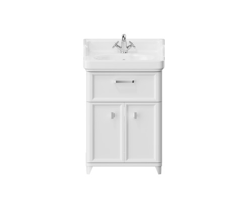 Тумба Kerama Marazzi POMPEI напольная с ящиком и дверцами 60, белая глянцевая