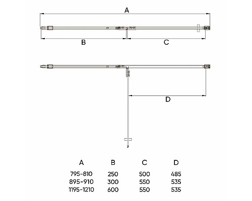Душевая дверь Veconi Vianno VN-73B 90 VN73B-90-01-C4 Черный матовый