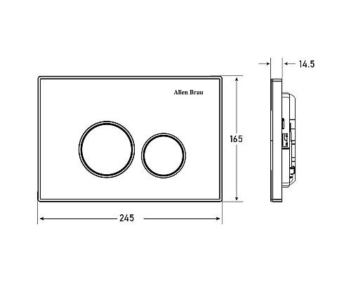 Клавиша смыва Allen Brau Priority 9.20001.00 Хром