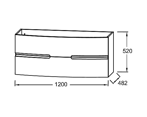 Тумба под раковину Jacob Delafon Nona 120 EB1890RU-G98 подвесная Темно-синяя