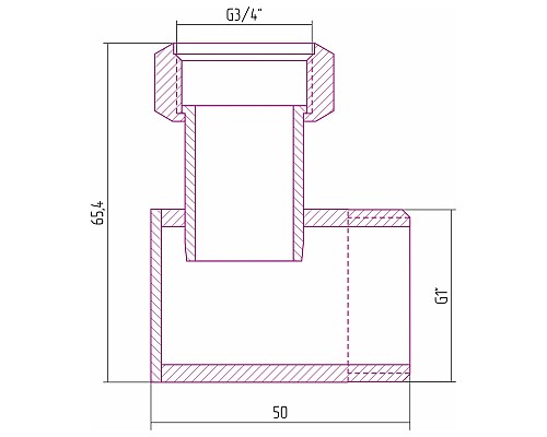 Уголок переходной 1" нар.р. - 3/4" н/г состаренная латунь Сунержа 051-1505-0134
