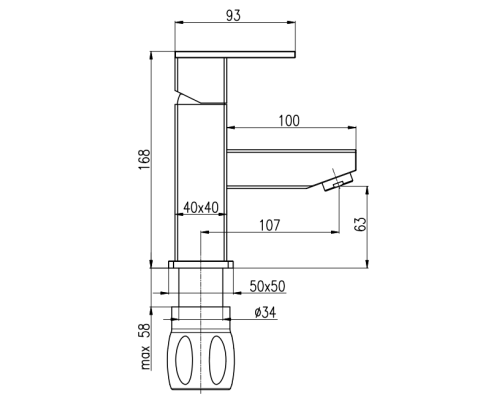 Смеситель для раковины Rav Slezak Loira LR526.5 Хром