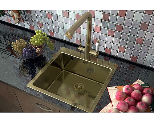 Мойка кухонная ZORG Inox PVD SZR-5951 BRONZE