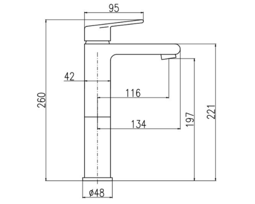 Смеситель для раковины Rav Slezak Colorado CO130.5CMATC Черный матовый Хром