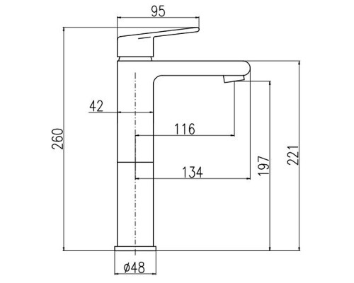 Смеситель для раковины Rav Slezak Colorado CO130.5CMATC Черный матовый Хром